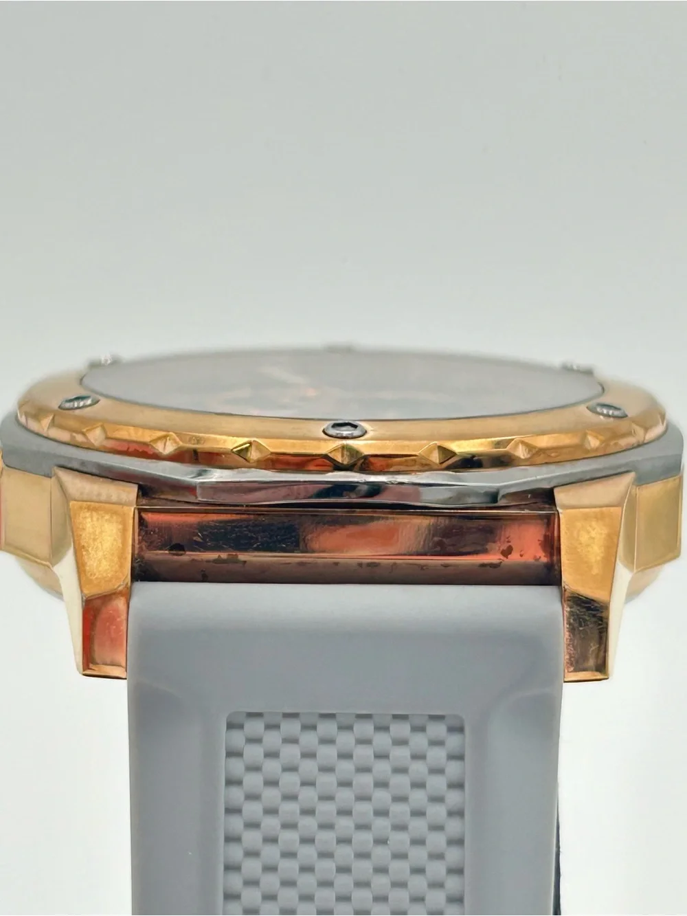 Bulova Marine Star Rose-Gold Tone Automatic Watch with Gray Band (Model 98A228)